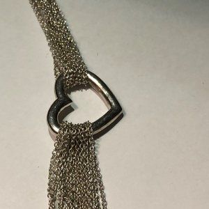 Tiffany & Co. 925 Sterling Silver Mesh Multi Strand 15" Necklace Choker